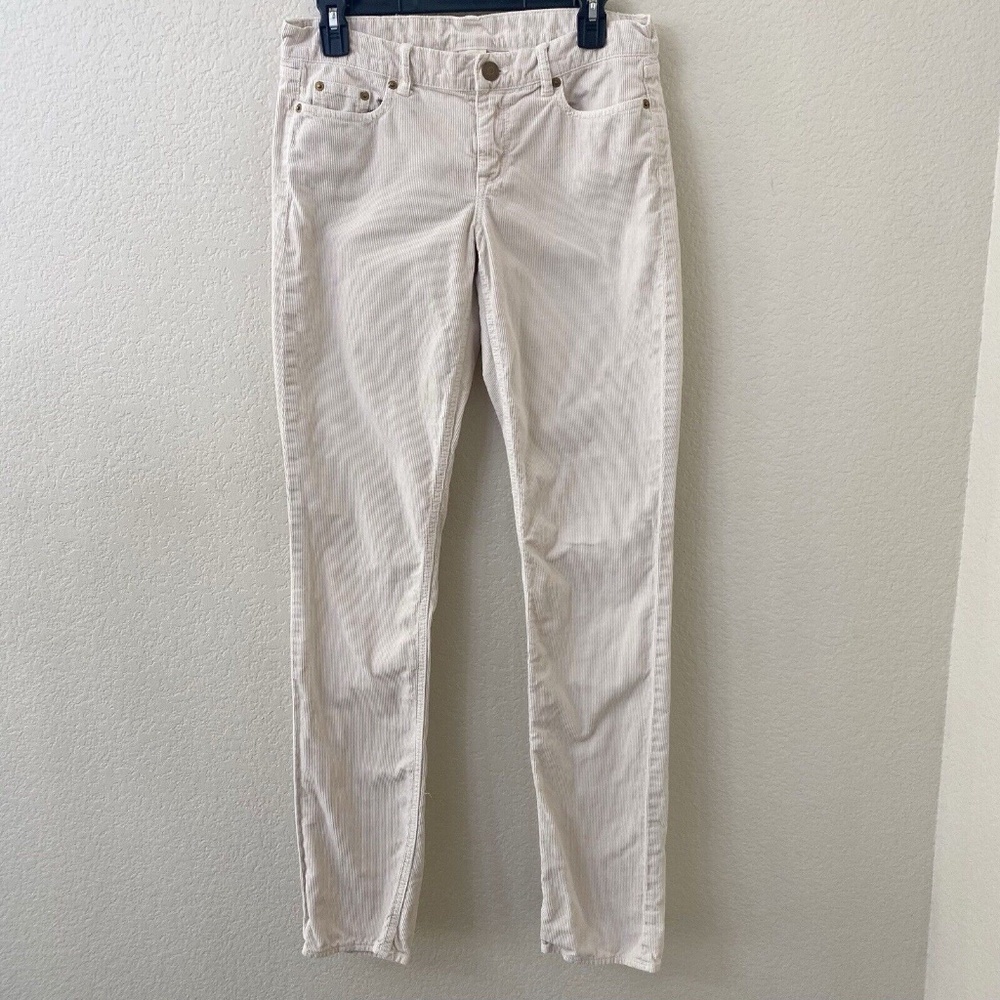 J Crew City Fit Corduroy Pants Womens Size 23T Tall Light Tan